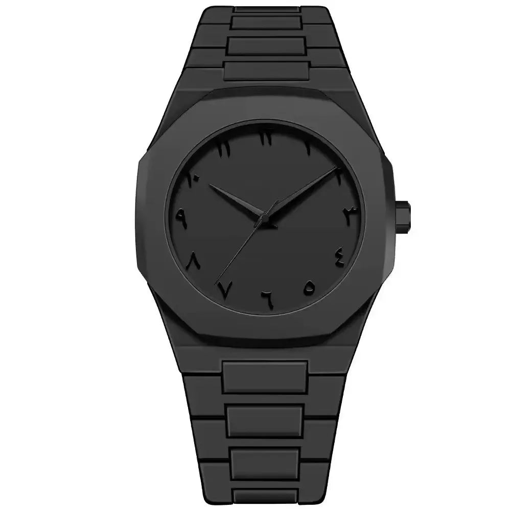 Casual Black Strap Quartz Watch