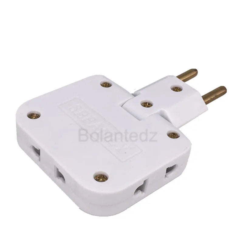 EU Plug 3-Way Rotating Power Adapter
