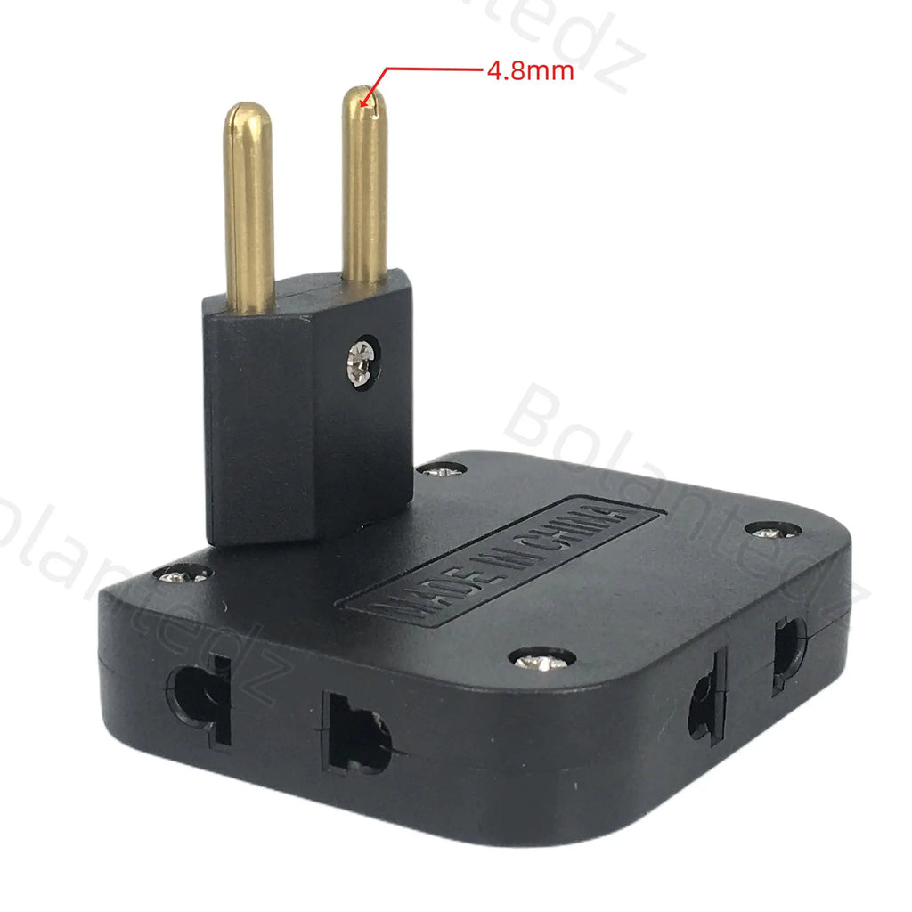 EU Plug 3-Way Rotating Power Adapter