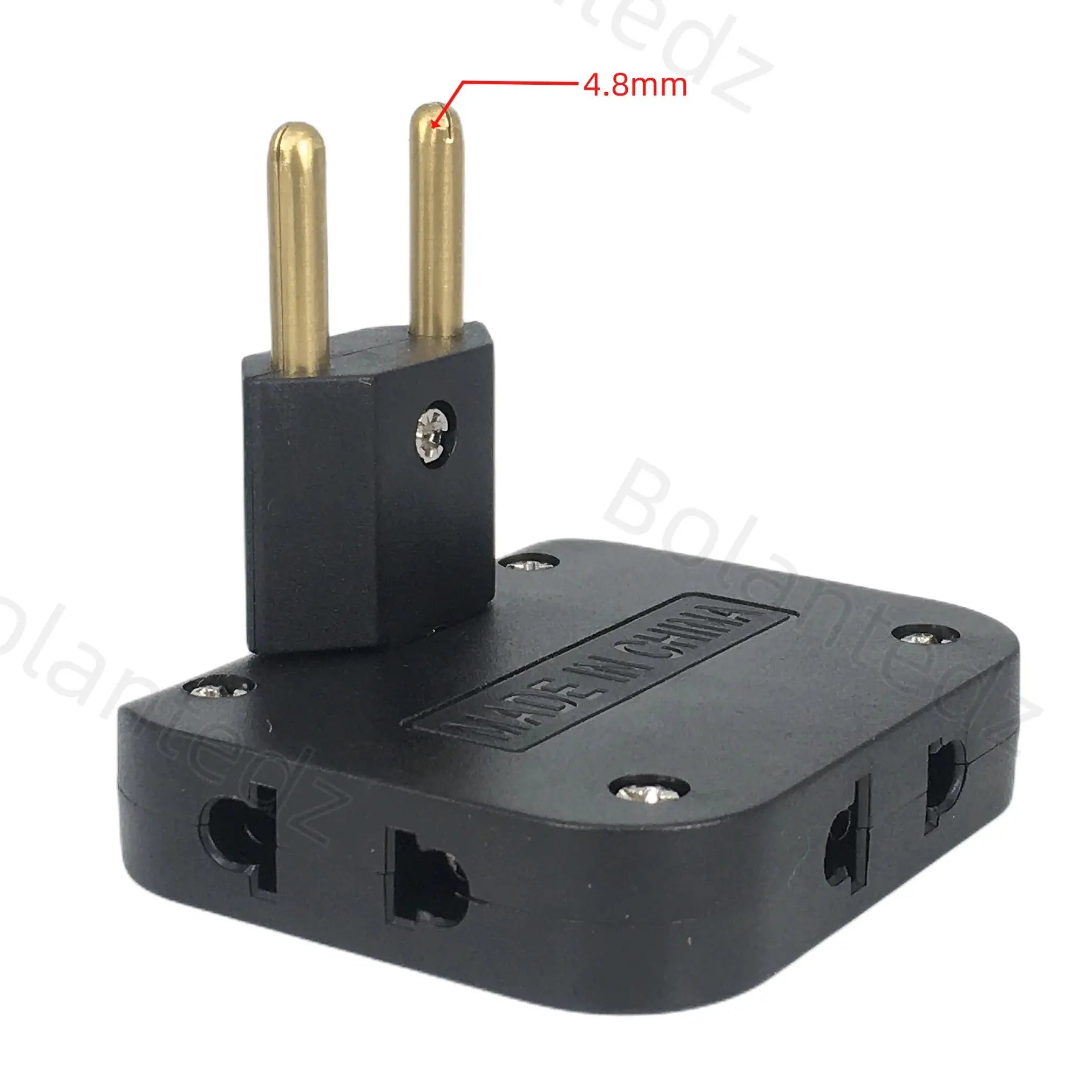 EU Plug 3-Way Rotating Power Adapter