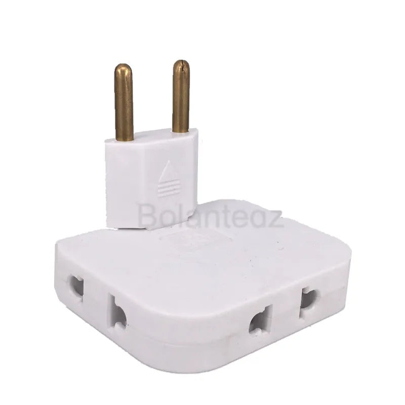 EU Plug 3-Way Rotating Power Adapter